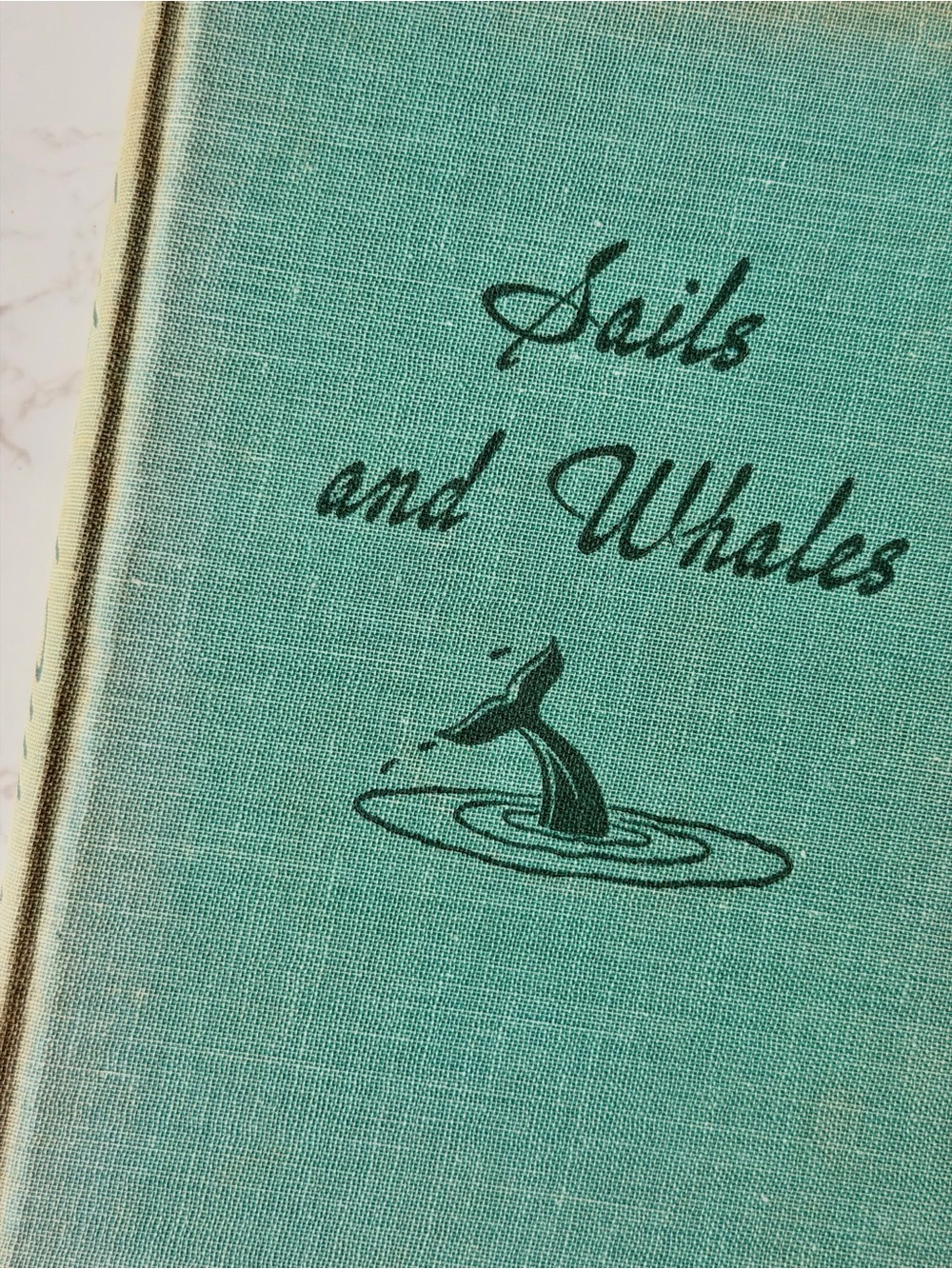 Sails and Whales | Vintage Nautical Book | Shelf Styling | Moody Seaside Decor